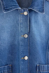TRENDYOLMİLLA BLUE Shirt Collar Wide Sleeve Regular DENIM Jacket - Image 11