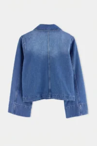 TRENDYOLMİLLA BLUE Shirt Collar Wide Sleeve Regular DENIM Jacket - Image 12