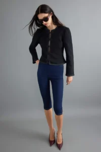 TRENDYOLMİLLA Black Fancy Button Detailed DENIM Jacket - Image 2