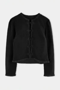 TRENDYOLMİLLA Black Fancy Button Detailed DENIM Jacket - Image 7