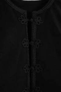 TRENDYOLMİLLA Black Fancy Button Detailed DENIM Jacket - Image 8