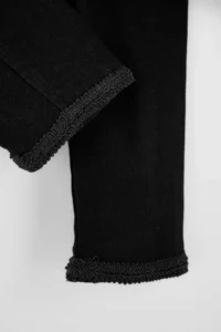 TRENDYOLMİLLA Black Fancy Button Detailed DENIM Jacket - Image 9