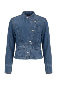 TRENDYOLMİLLA BLUE Double breasted Kapama DENIM Jacket - Image 6