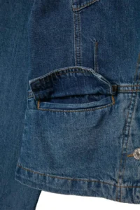 TRENDYOLMİLLA BLUE Double breasted Kapama DENIM Jacket - Image 7