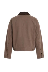 TRENDYOLMİLLA Brown Collar and Pocket Detail DENIM Jacket - Image 3
