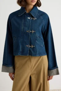 TRENDYOLMİLLA BLUE Accessory Detailed Trucker DENIM Jacket - Image 3