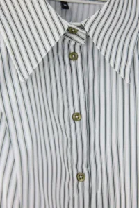 TRENDYOLMİLLA WHITE Striped peplum Detailed Waist Fitting Shirt - Image 2
