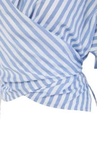 TRENDYOLMİLLA BLUE Striped Cross tied up Shirt - Image 6
