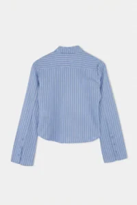 TRENDYOLMİLLA BLUE Striped Hafif Waist Fitting Shirt - Image 7