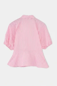 TRENDYOLMİLLA PINK Striped Balloon Sleeve Detailed Shirt - Image 7