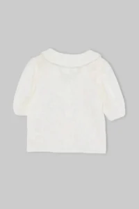 TRENDYOLMİLLA WHITE Embroidered Baglama Detailed Balloon Sleeve Shirt - Image 7