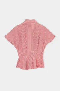 TRENDYOLMİLLA Red Striped Pili Detailed Shirt - Image 11