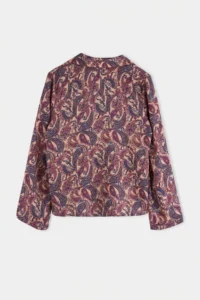 TRENDYOLMİLLA Multicolored Satin Shawl Patterned Oversized Shirt - Image 8
