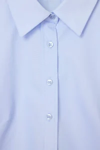 TRENDYOLMİLLA TRENDYOLMiLLA Wardrobe Essentials – Light BLUE Easy-Iron Regular Pattern Shirt| - Image 6
