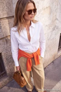 TRENDYOLMİLLA TRENDYOLMiLLA Wardrobe Essentials – WHITE Easy-Iron Regular Pattern Shirt|
