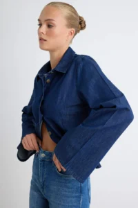 TRENDYOLMİLLA DARK BLUE Long Sleeve DENIM Shirt - Image 5