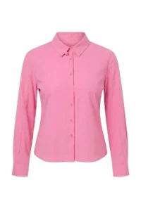 TRENDYOLMİLLA PINK Stand Collar Shirt