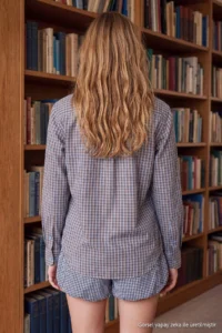 TRENDYOLMİLLA BLUE Checkered Wacky Collar Shirt - Image 3