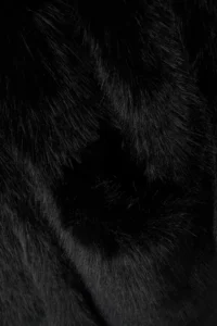 TRENDYOLMİLLA Black Faux Fur Oversized LONG Overcoat - Image 8
