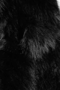 TRENDYOLMİLLA Black Faux Leather Inside Fur Double Sided Oversized Double breasted Kapama LONG Overcoat - Image 9