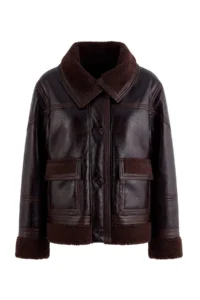 TRENDYOLMİLLA Dark Brown Regular Pattern Plush Coat - Image 8