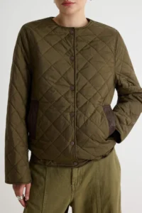 TRENDYOLMİLLA Black Regular Pattern Quilted Soft Faux Leather Jacket Coat - Image 8