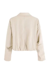 TRENDYOLMİLLA Black Oversized Pattern Soft Faux Leather Bomber Jacket Jacket Coat - Image 9
