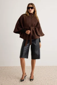 TRENDYOLMİLLA Brown Regular  Coat - Image 2
