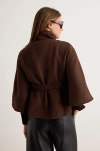 TRENDYOLMİLLA Brown Regular  Coat - Image 4
