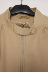 TRENDYOLMİLLA Beige Regular Pattern Balloon Sleeve Thin Jacket Coat - Image 8