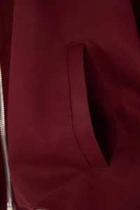 TRENDYOLMİLLA Burgundy Regular Pattern Balloon Sleeve Thin Jacket Coat - Image 8