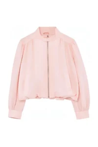 TRENDYOLMİLLA Light PINK Regular Pattern Balloon Sleeve Thin Jacket Coat - Image 8
