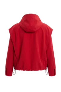 TRENDYOLMİLLA Red Oversized Hooded Summer Jacket Coat - Image 11