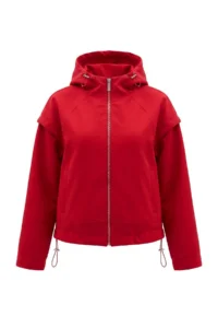 TRENDYOLMİLLA Red Oversized Hooded Summer Jacket Coat - Image 8