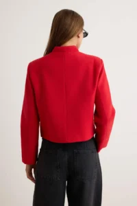 TRENDYOLMİLLA Red Regular Coat - Image 4