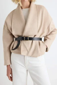 TRENDYOLMİLLA Mink Oversized Pattern Arched Suede Bomber Jacket Coat - Image 7