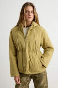 TRENDYOLMİLLA Khaki Regular Coat - Image 2