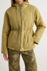 TRENDYOLMİLLA Khaki Regular Coat - Image 3