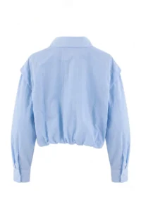 TRENDYOLMİLLA BLUE Oversized Pattern Seasonal Jacket Coat - Image 9