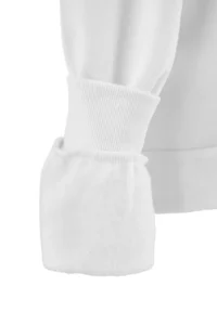 TRENDYOLMİLLA WHITE Plain Regular Hooded Drop Sleeve LONG Crop 3 Yarn Brushed Knitting Sweatshirt - Image 5