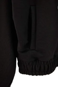 TRENDYOLMİLLA Black Thick Inside Fleece Oversized High Neck China buttoned Zippered Knitting Cardigan/Sweatshirt - Image 6