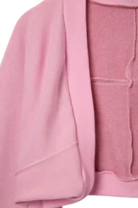 TRENDYOLMİLLA Light PINK Thick Bolero Pattern Bat Arm Oversized Super Crop Knitting Sweatshirt - Image 2