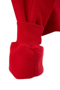 TRENDYOLMİLLA Red Thick Embroidered Sleeve with pocket Hooded buttoned Crop Knitting Sweatshirt - Image 7