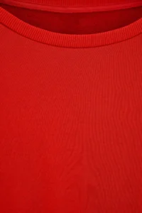 TRENDYOLMİLLA Dark Red Thick Without Raising Waist Fitting Regular Pattern Crop Length Knitting Sweatshirt - Image 7