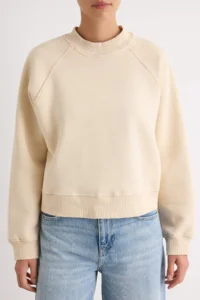 TRENDYOLMİLLA Stone Thick Inside Fleece Oversized/Wide Cut High Neck Raglan Sleeve Knitting Sweatshirt - Image 3