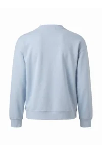 TRENDYOLMİLLA Light BLUE Soft Touch Oversized/Wide Cut Crew Neck Knitting Sweatshirt - Image 6