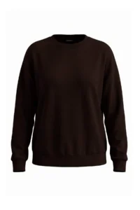 TRENDYOLMİLLA Brown Soft Touch Regular Pattern Crew Neck Knitting Sweatshirt - Image 5
