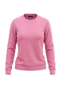 TRENDYOLMİLLA Dusty ROSE Soft Touch Regular Pattern Crew Neck Knitting Sweatshirt - Image 5