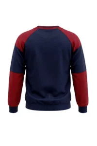 TRENDYOLMİLLA NAVY BLUE Color Bloklu College Printed Oversized/Wide Cut Aplikeli Knitting Sweatshirt - Image 7