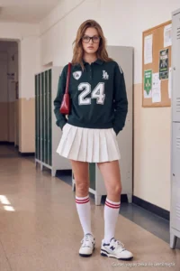 TRENDYOLMİLLA Emerald Green Embroidered College Thick Oversized/Wide Cut Polo Shirt Collar Applique Knitting - Image 3